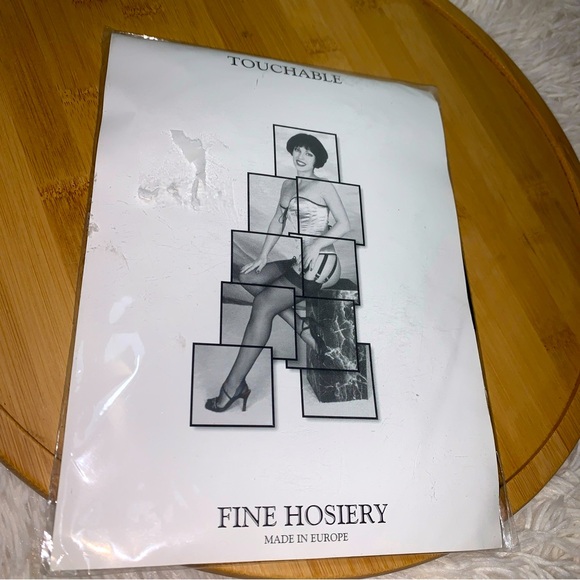 Touchable Fine Hosiery BD1 Sheer Body Stocking One Size Black Made In Europe - Picture 1 of 3